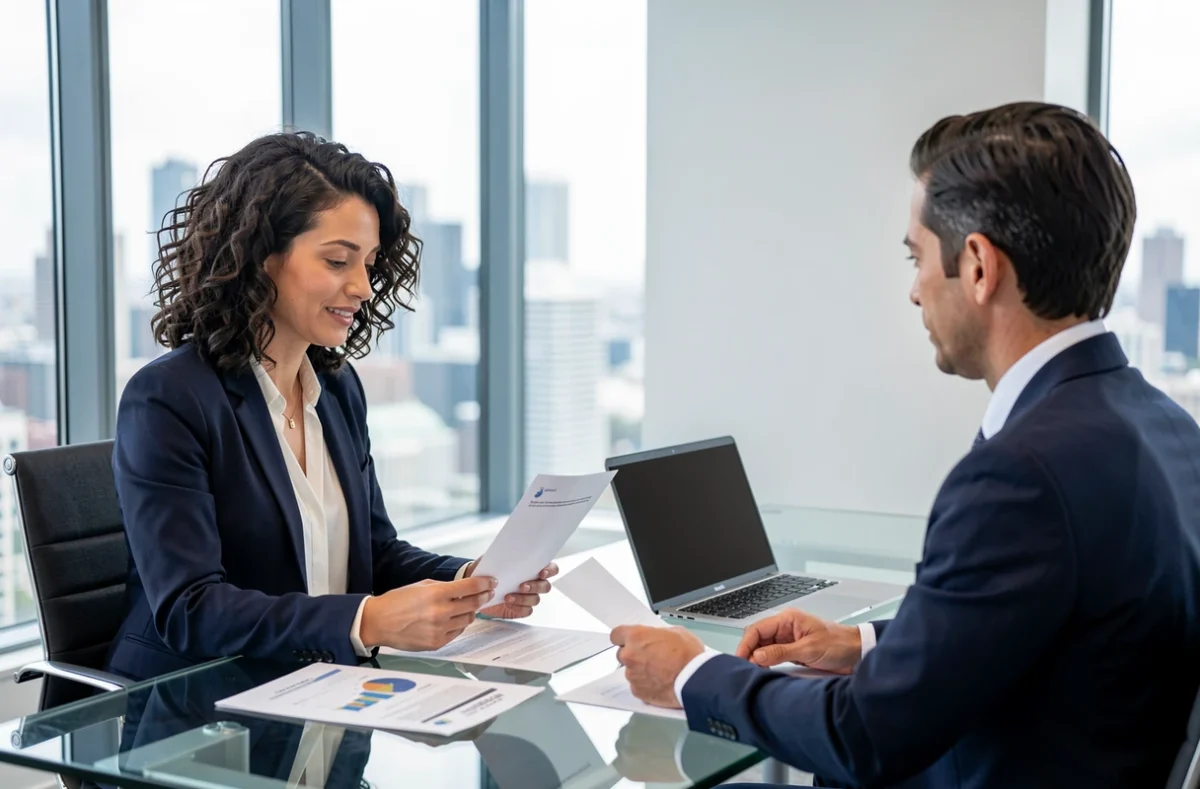 Femme investisseur en réunion avec un conseiller financier pour éviter les erreurs de placement