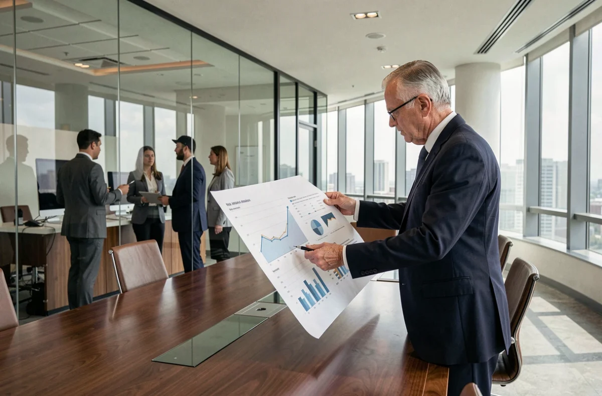 Expert en gestion des risques de Gras Savoye Willis Towers Watson Toulouse analysant un rapport en bureau corporate