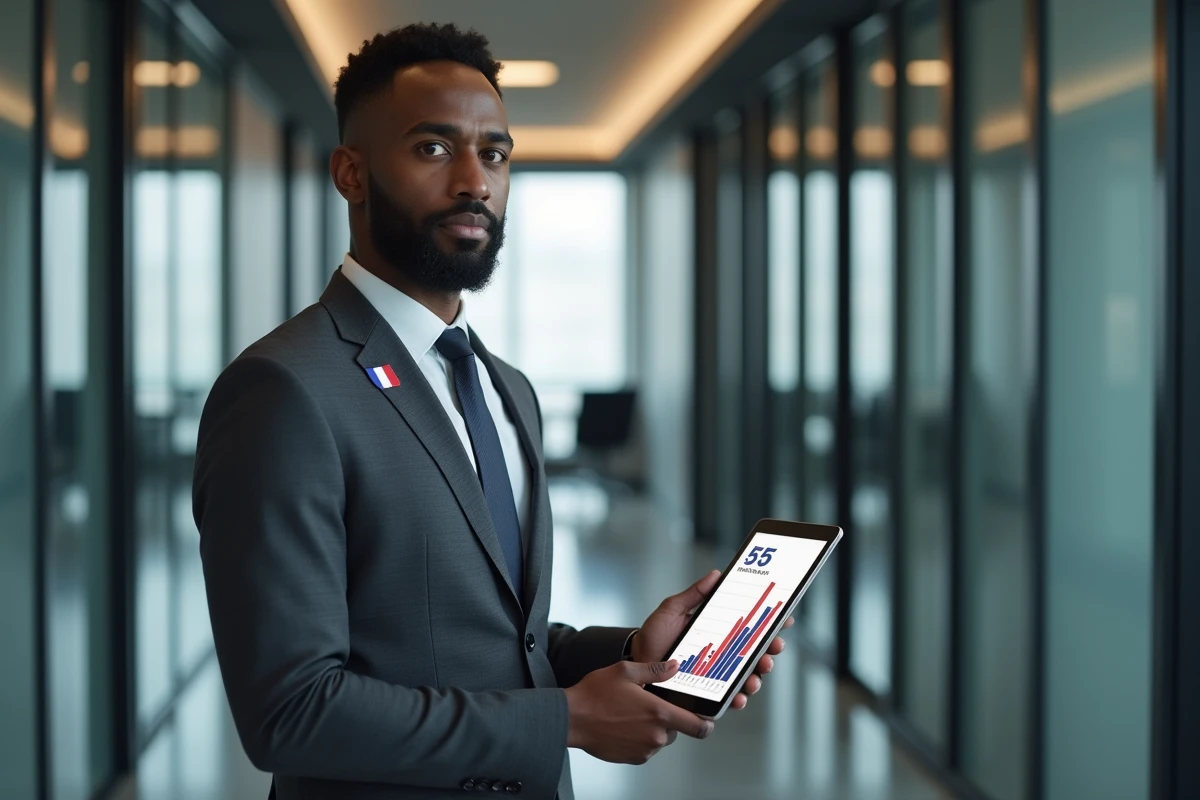 Professionnel RH consultant les statistiques de salaire moyen en France en 2026 sur une tablette numérique